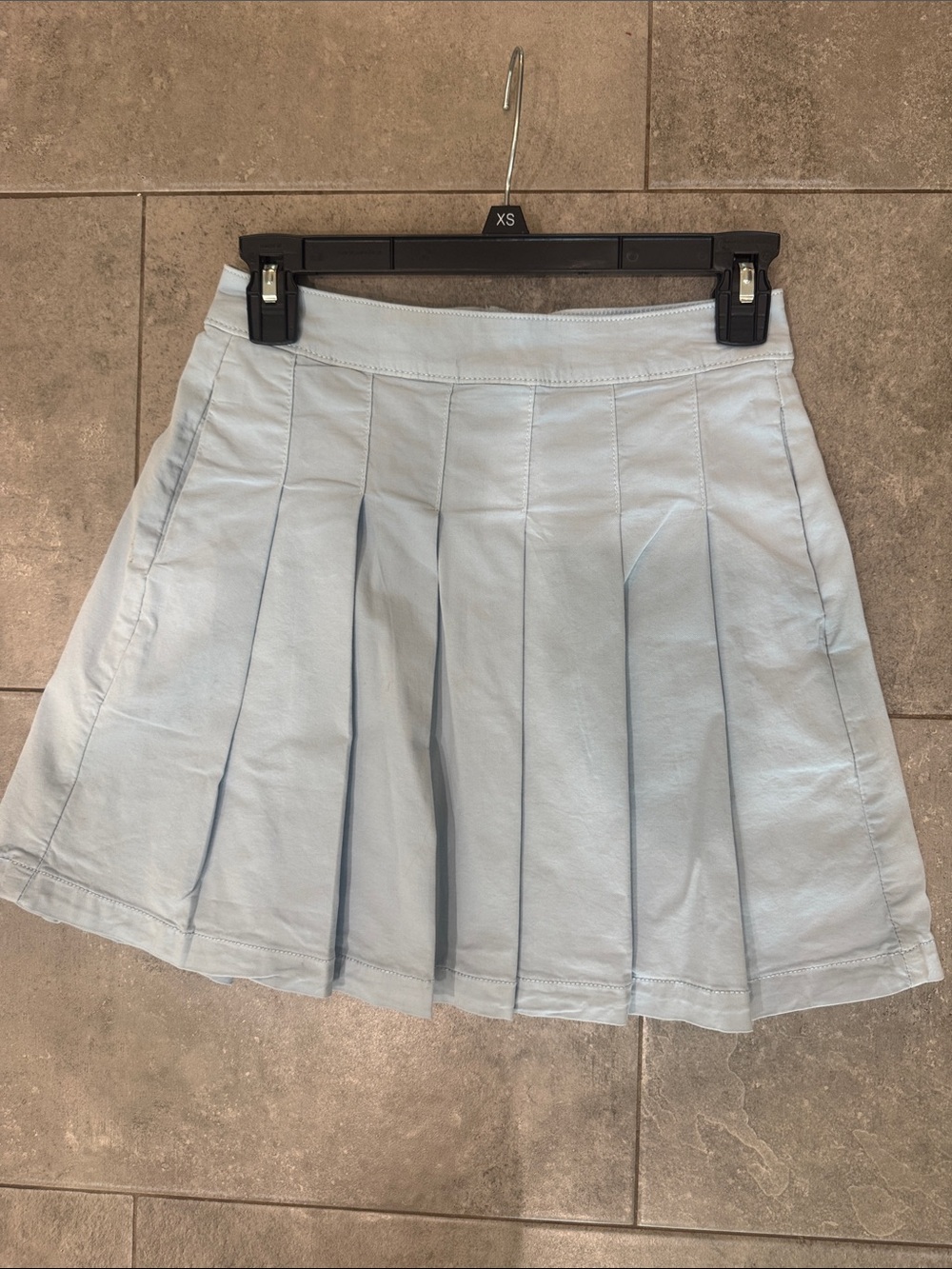 American Eagle Outfitters Light Blue Pleated Skater Skirt